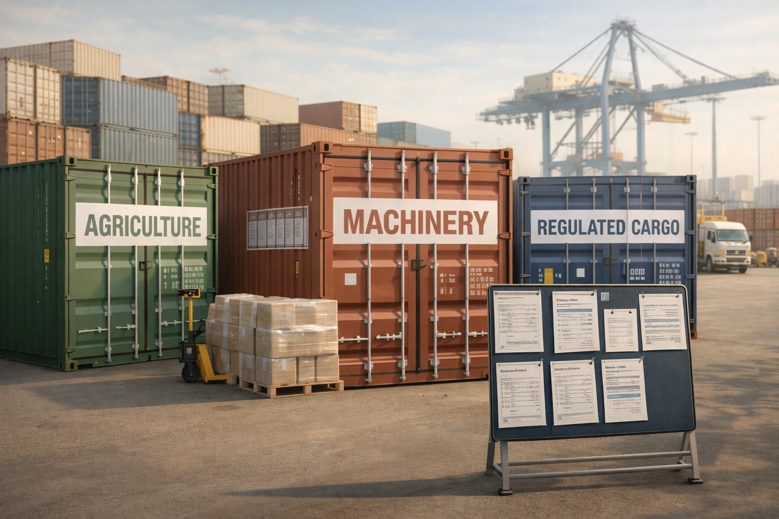 Export-import warehousing coordination and staging
