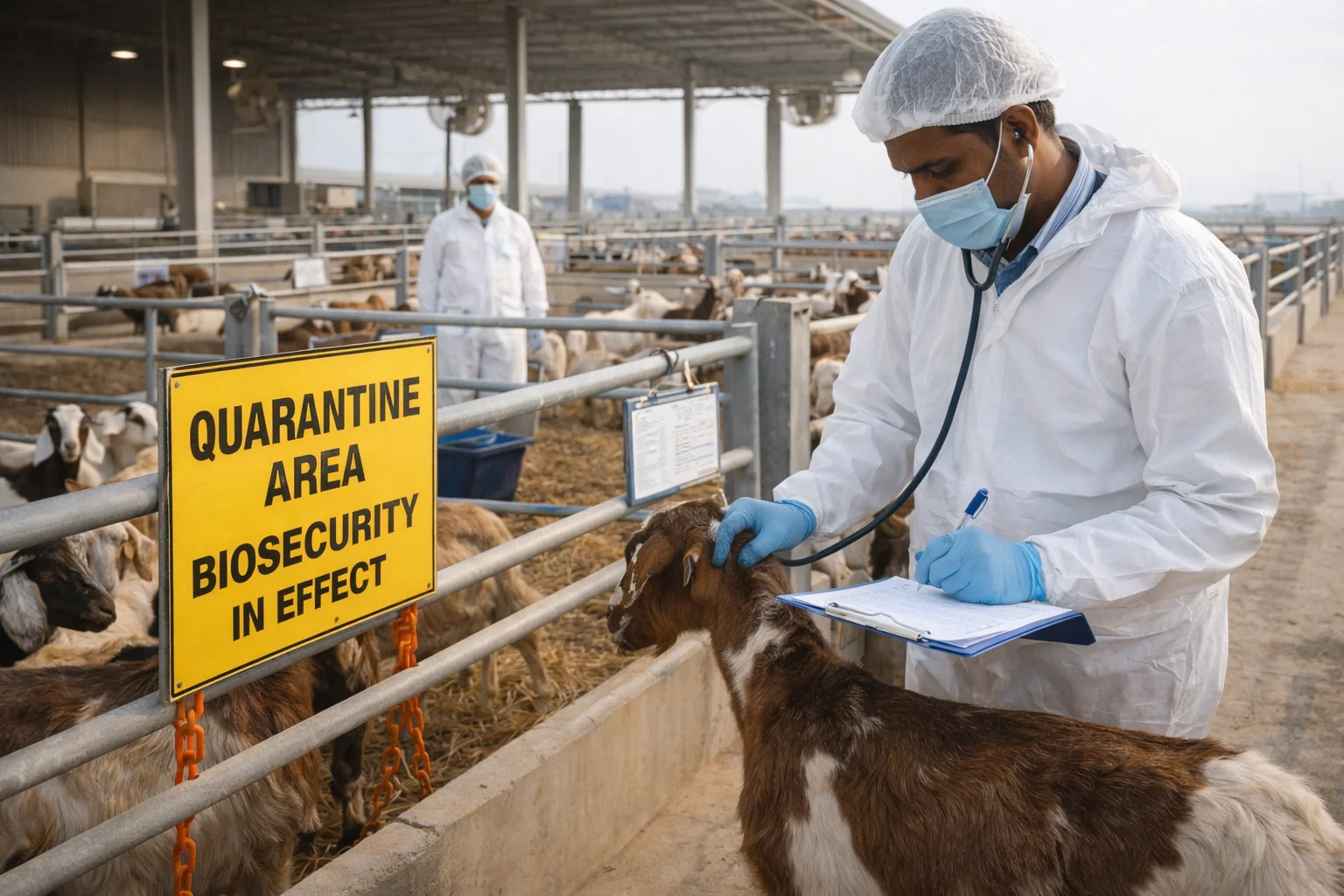 Veterinary health testing and supervision for goats