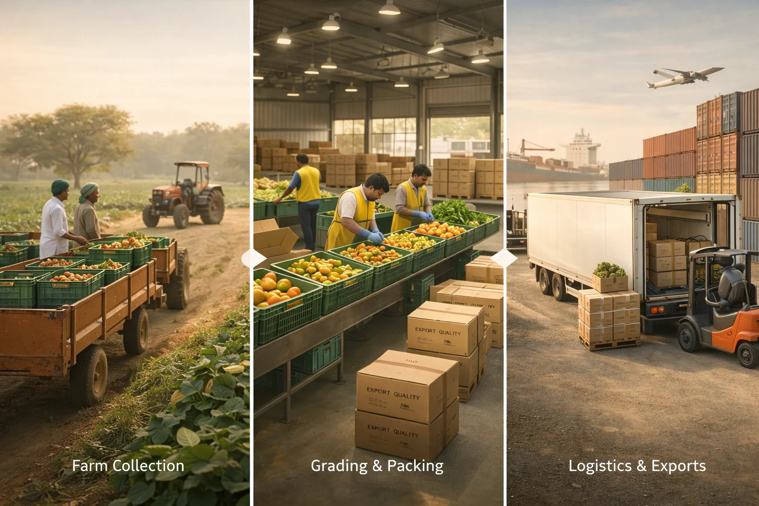 Agri value chain from farm to market via air logistics
