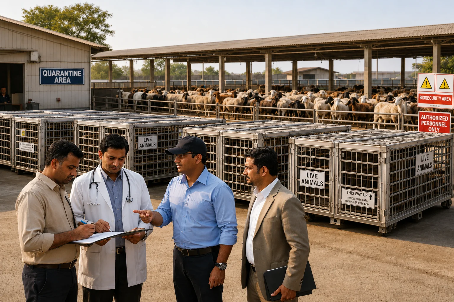 Humane livestock loading and export coordination