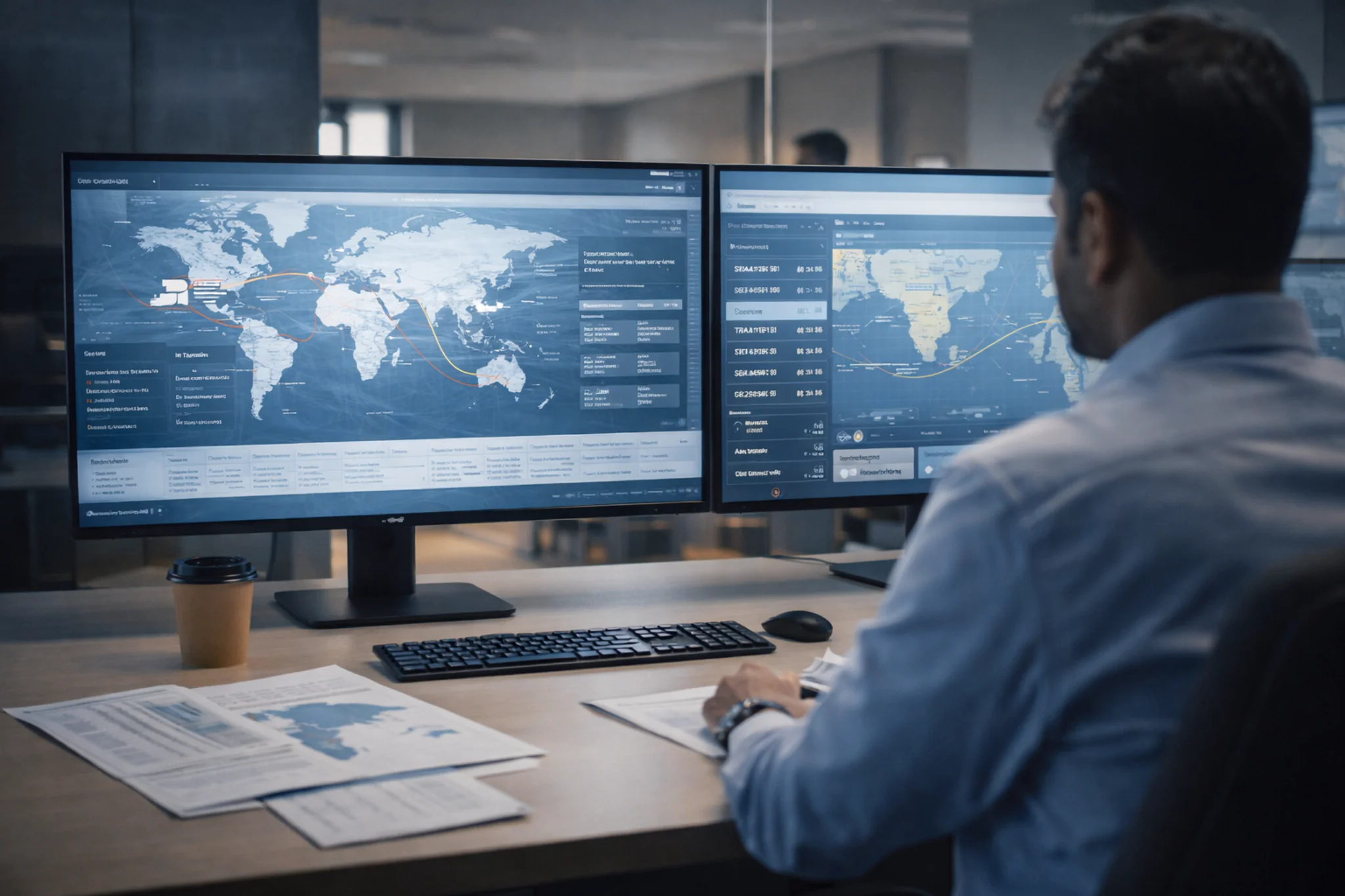 Control and visibility through tracking dashboards