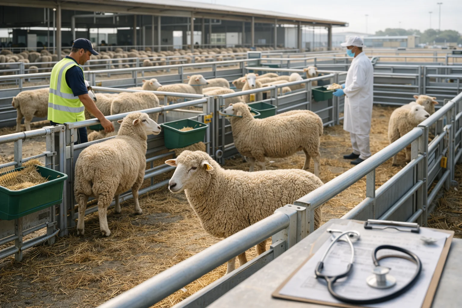 Humane sheep handling and welfare supervision