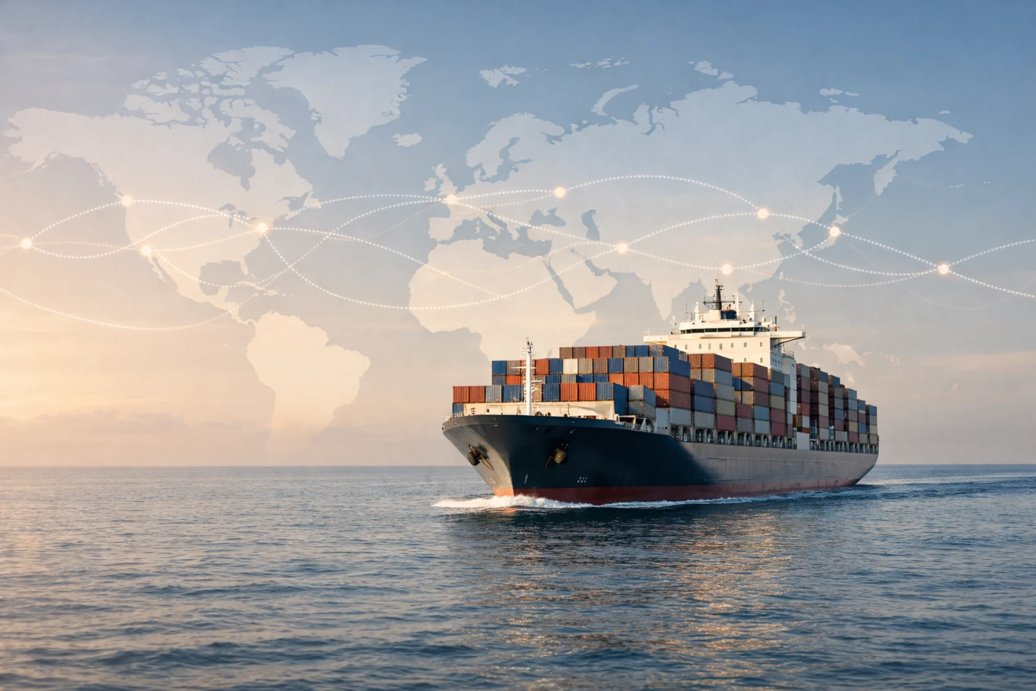 Global ocean transit time routes