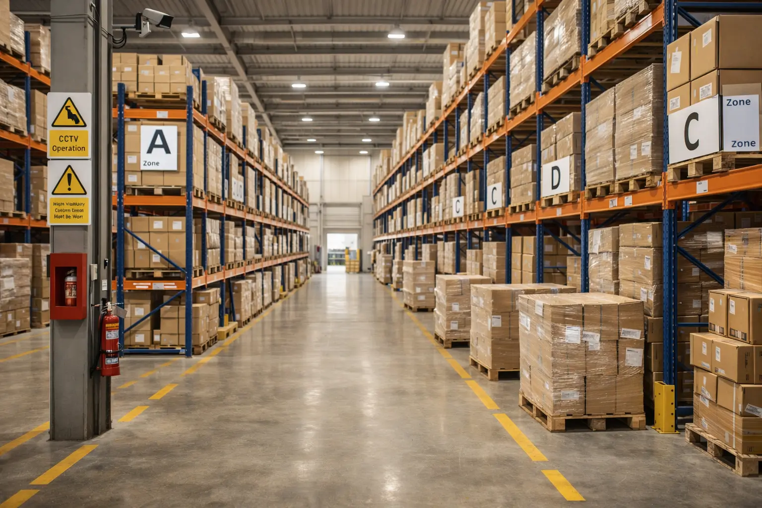 Secure export-import warehousing facilities