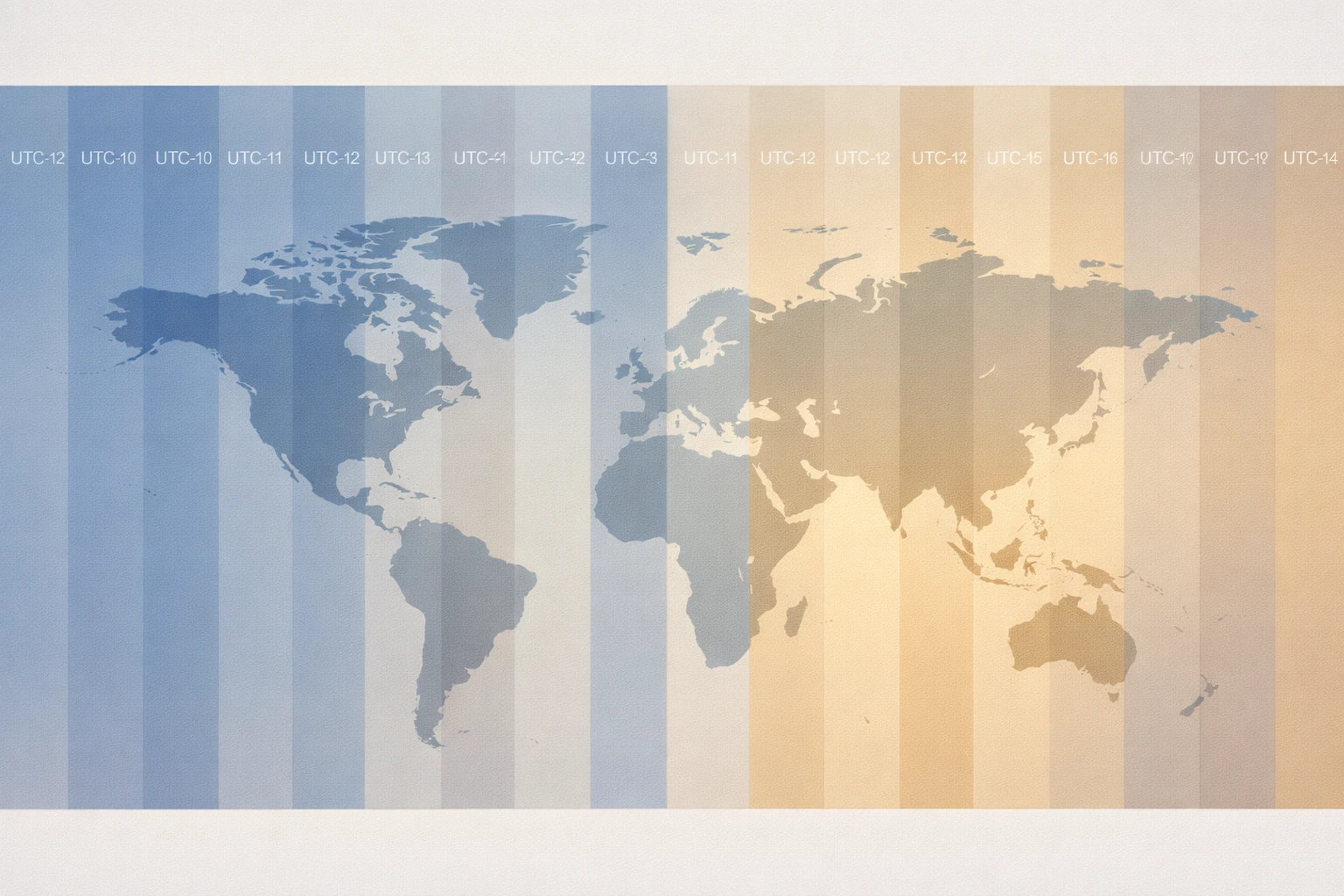 World time zones map for global logistics planning